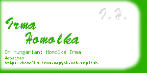 irma homolka business card